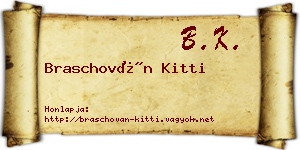 Braschován Kitti névjegykártya